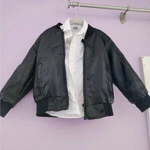Class Club Black Bomber Jacket for Kids